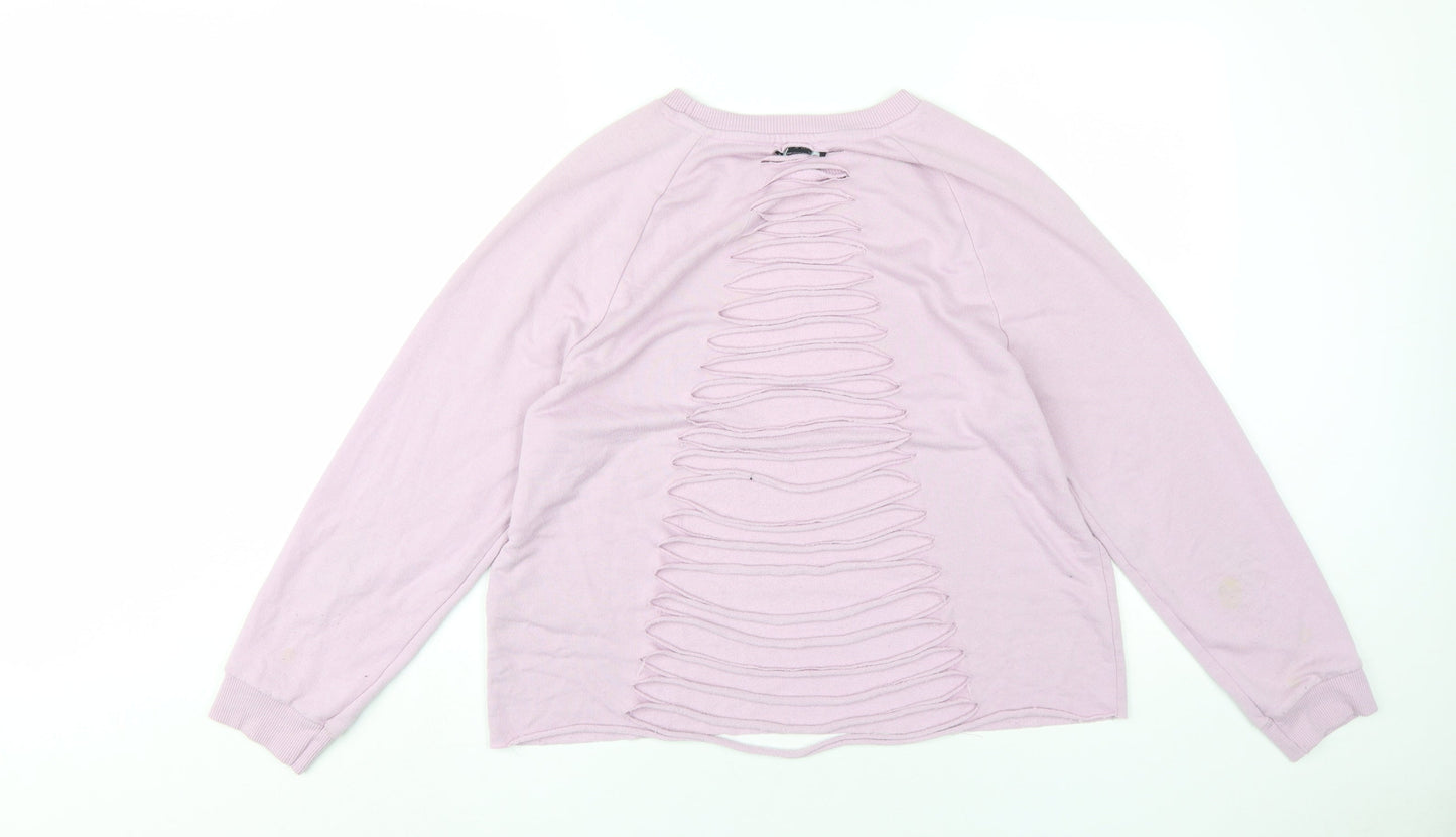 New Look Women's Pink Pullover Sweatshirt Size 14