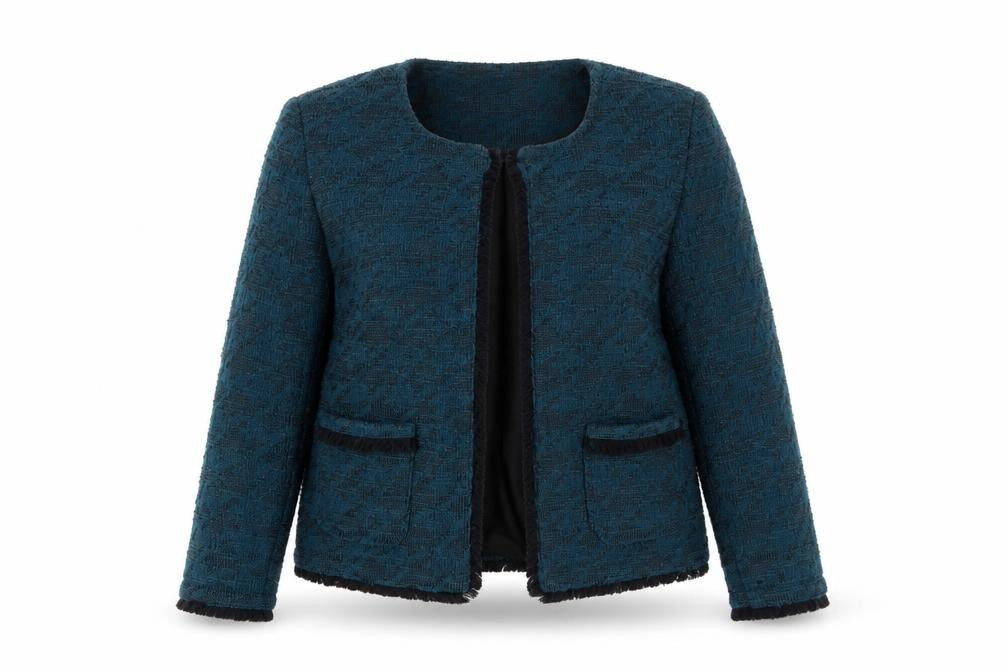 Marks & Spencer Women’s Teal Tweed Jacket Size 8