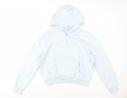 Preloved H&M Women’s Blue Pullover Hoodie, Size M - Front