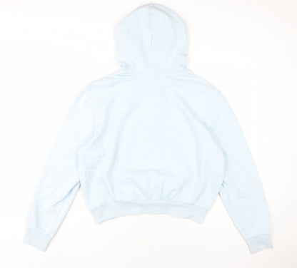 Preloved H&M Women’s Blue Pullover Hoodie, Size M - Back