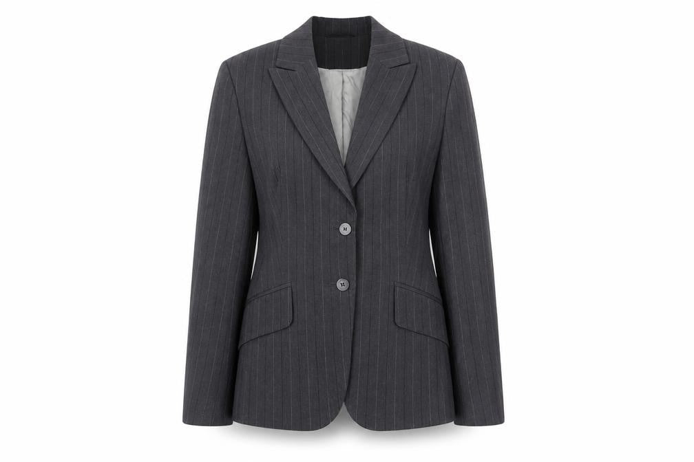 Next Petite Grey Pinstripe Blazer, Women's Size 12