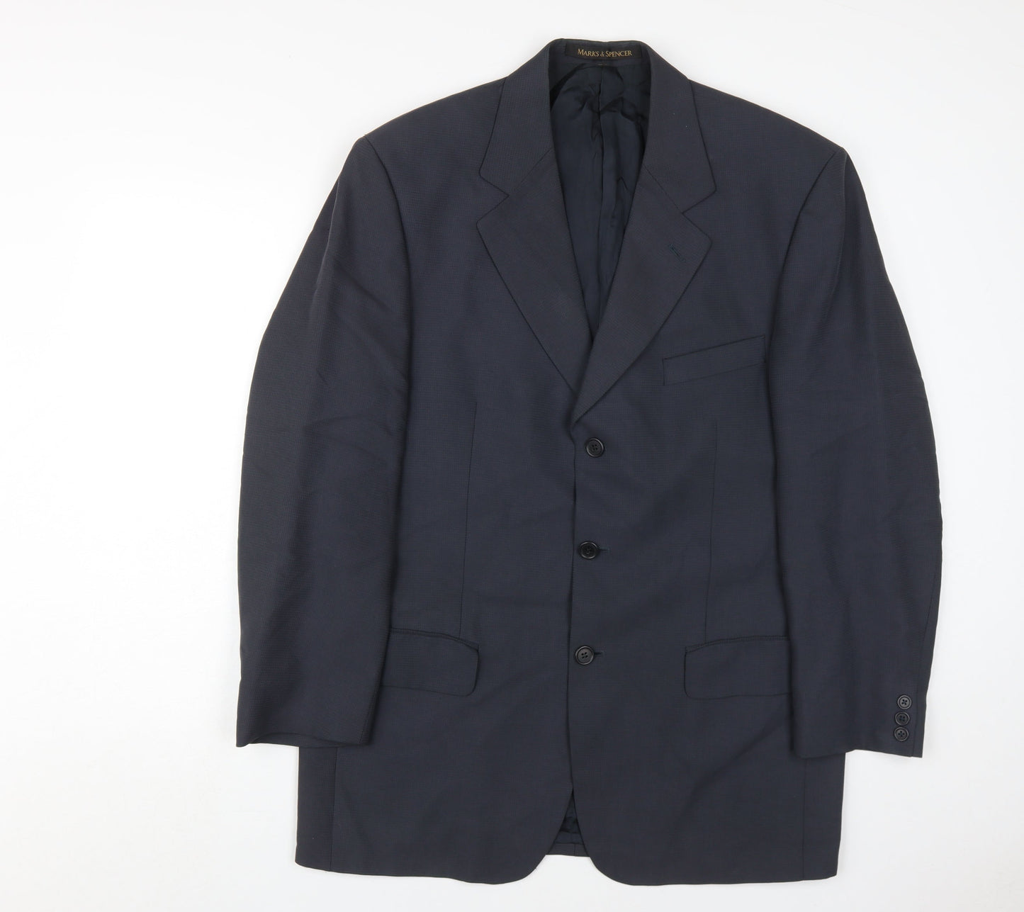 Marks and Spencer Blue Men's Blazer, 40R, Notch Lapel