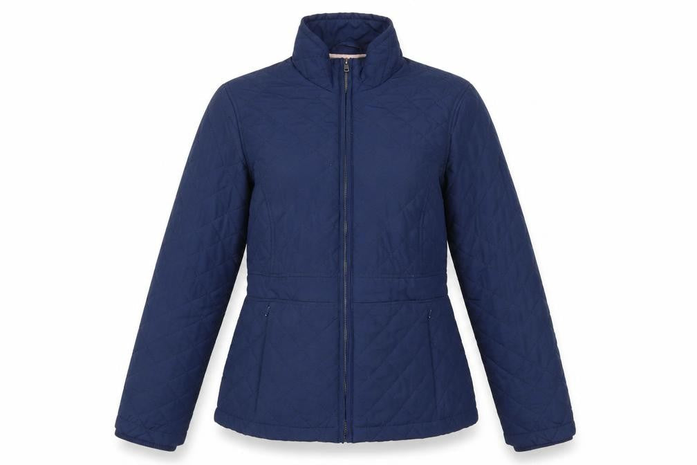 John Lewis Women's Blue Quilted Jacket Size 8