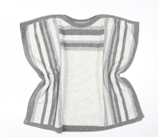 Marks & Spencer Grey Cape Jumper, Size M, Striped