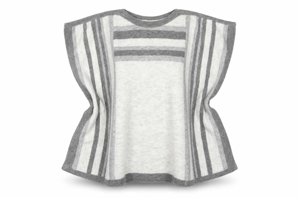 Marks & Spencer Grey Cape Jumper, Size M, Striped