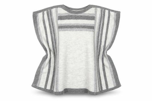 Marks & Spencer Grey Cape Jumper, Size M, Striped