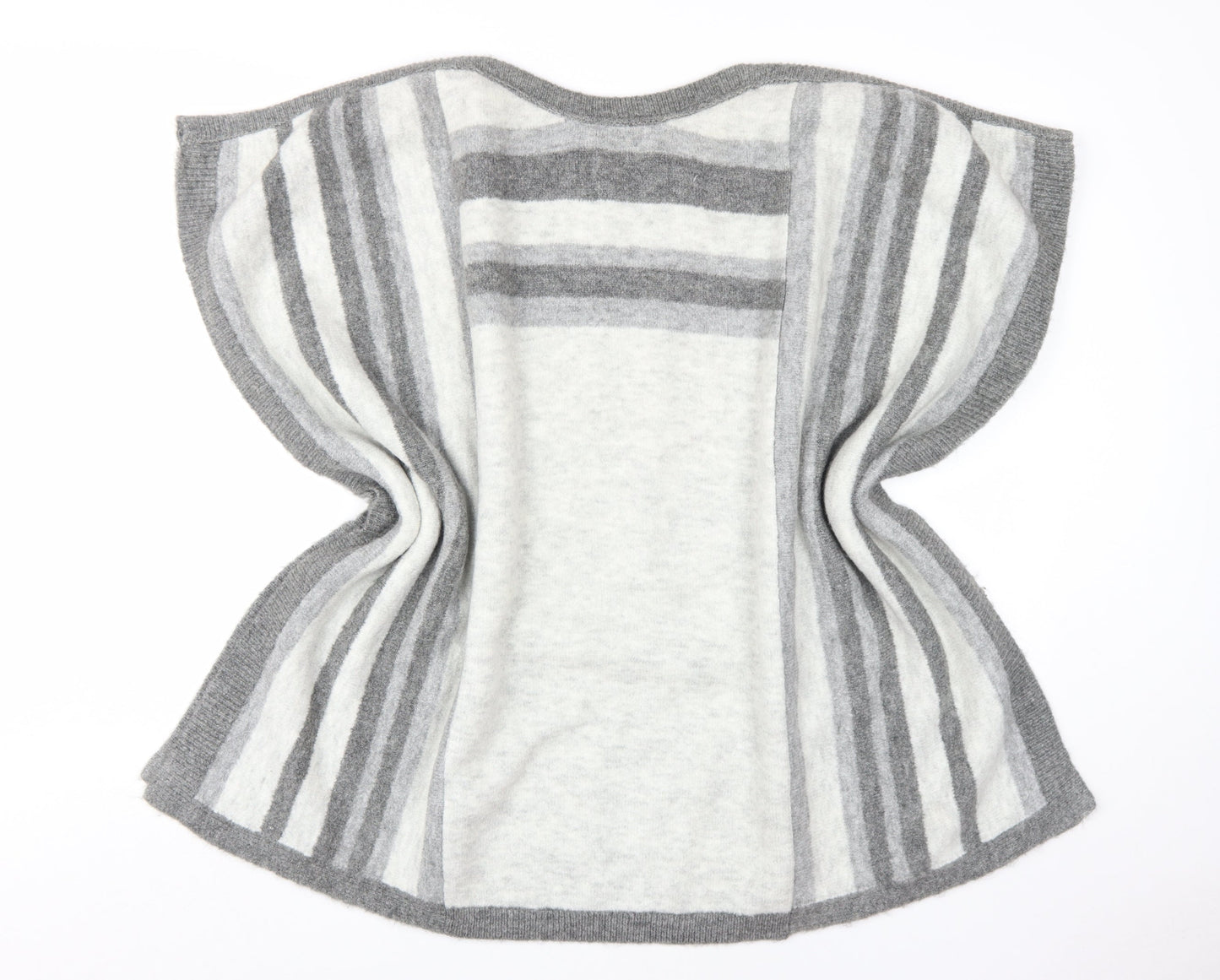 Marks & Spencer Grey Cape Jumper, Size M, Striped