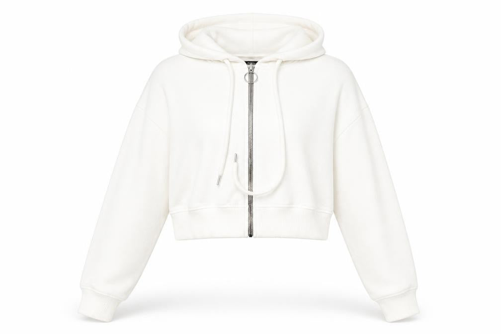 Rising Women's White Full Zip Hoodie - Size L