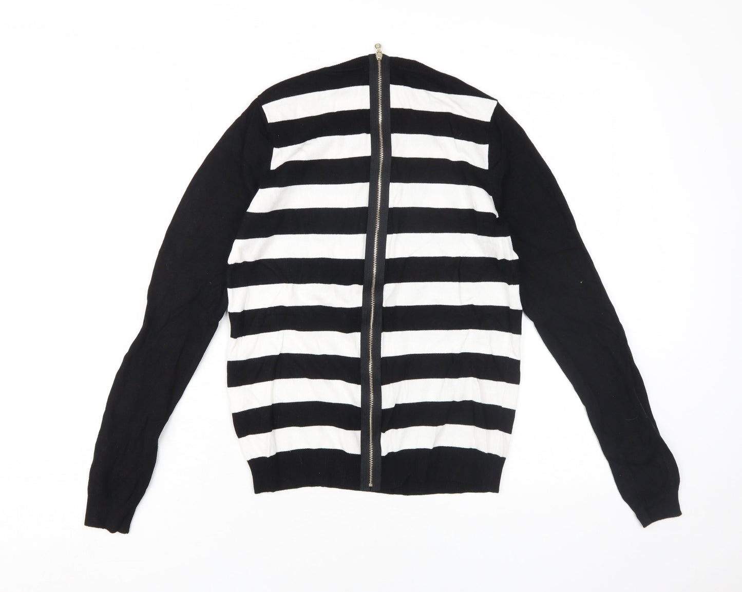 Warehouse Women's Black Striped Pullover Jumper Size 10