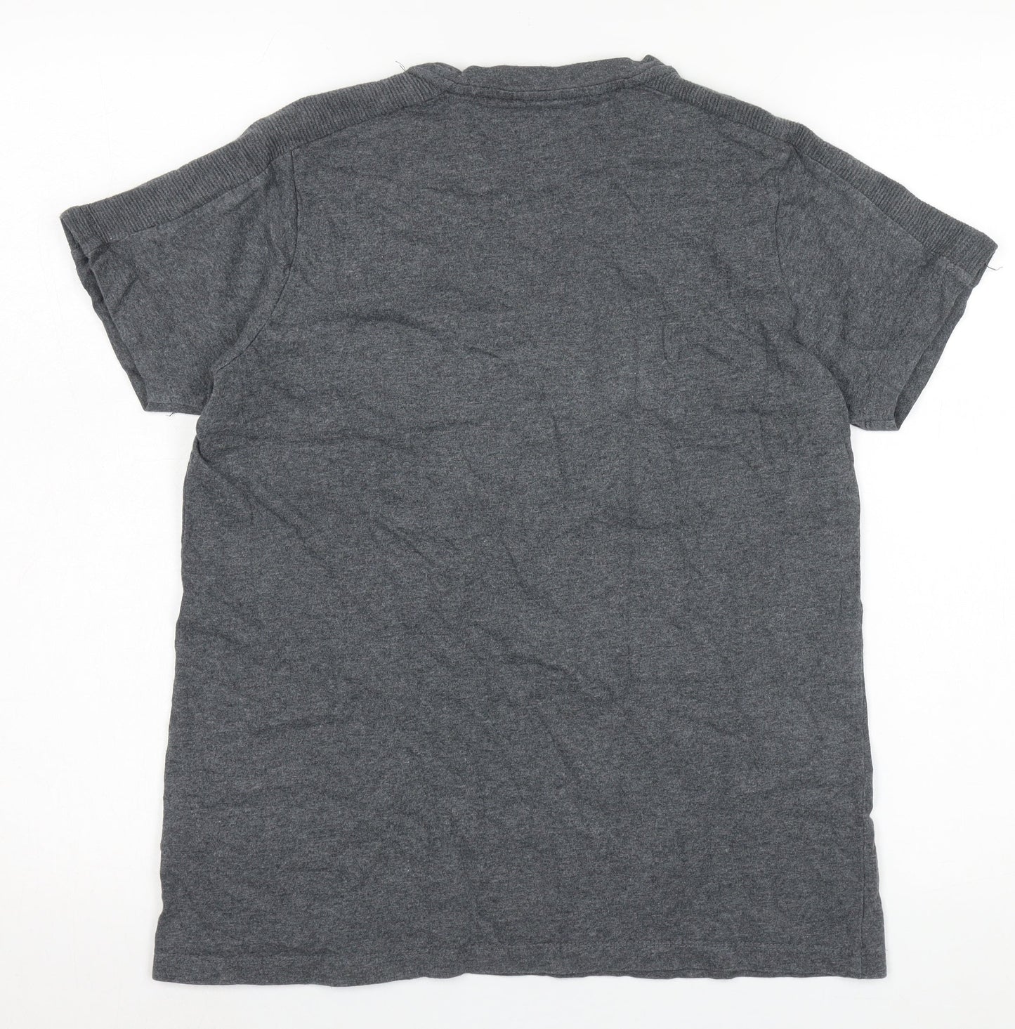 Ellesse Men's Grey Cotton Short Sleeve T-Shirt M