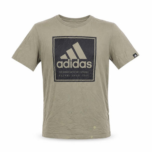 adidas Boys Green T-Shirt, 13-14 Years, Logo Graphic, Casual Wear