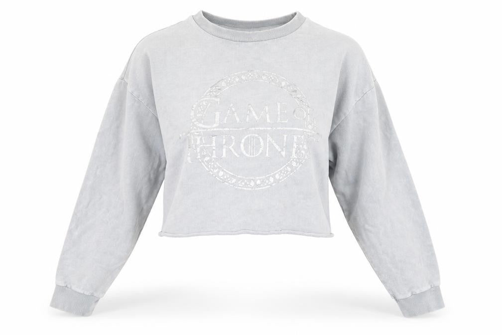 Game of Thrones Women's Grey Pullover Jumper, Size S