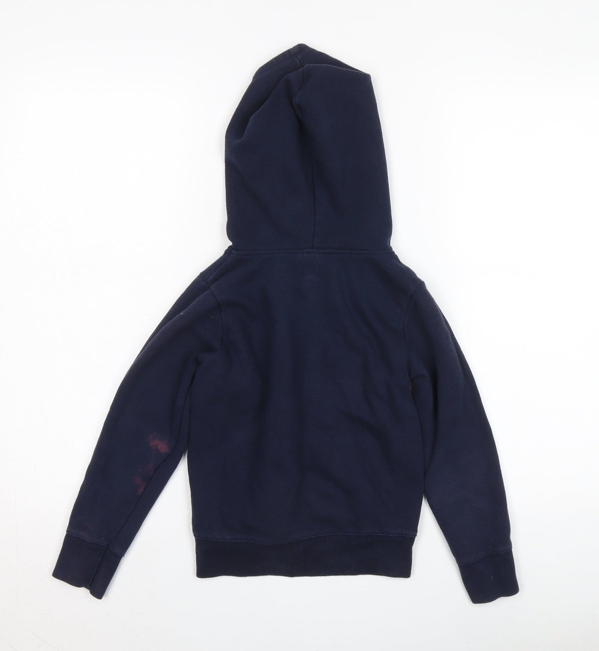 Back view of Gap girls’ blue pullover hoodie, size S, long sleeve casual wear