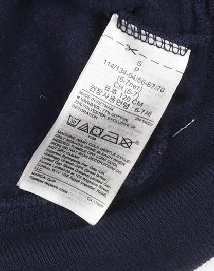 Additional view of Gap girls’ blue pullover hoodie, size S, long sleeve casual wear