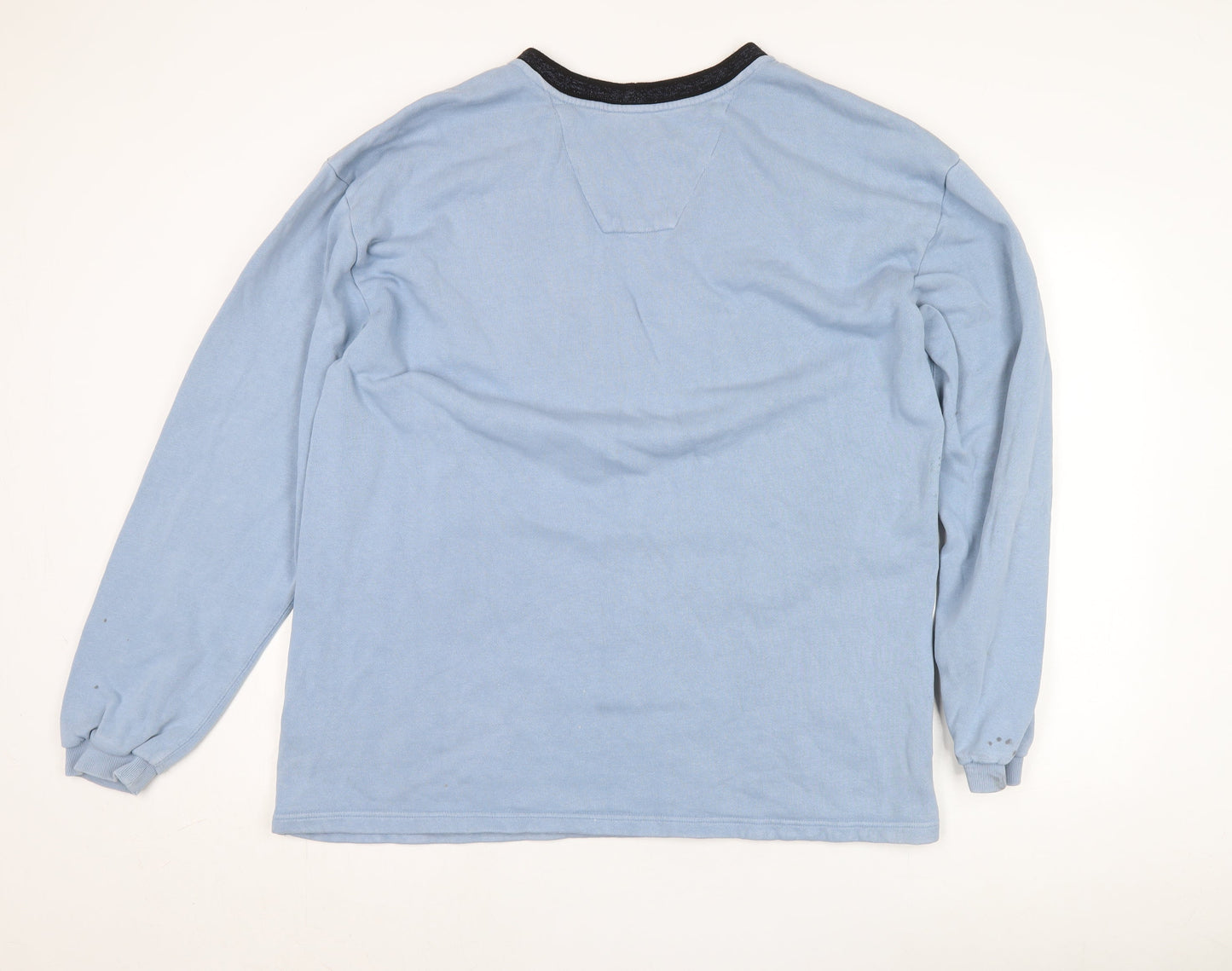 Volcom Men's Blue Crew Neck Sweatshirt - Logo, Size L