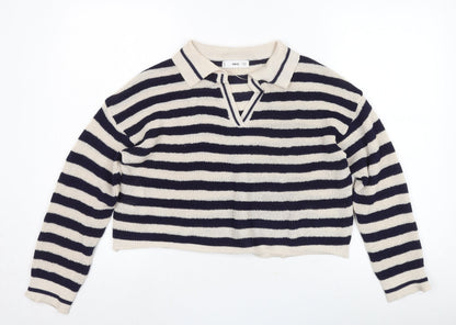 Mango Women's Striped Pullover Jumper L