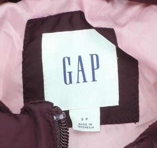 Gap Women's Purple Puffer Jacket S - Casual Mid-Length