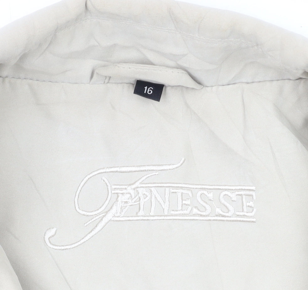 Finesse Women's Ivory Mid-Length Casual Jacket
