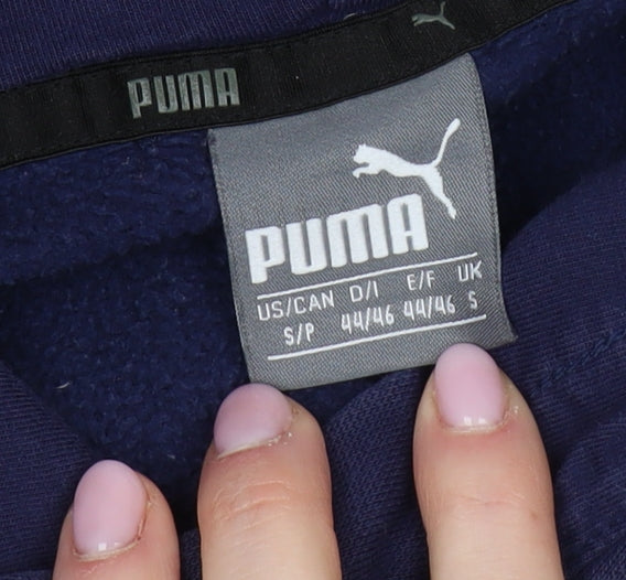 Puma Men's Blue Logo Hoodie S Pullover Casual