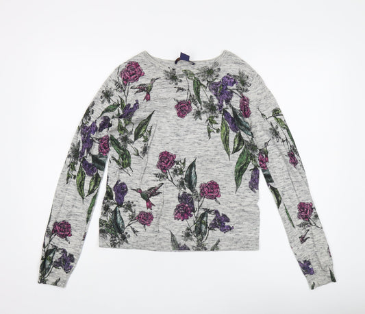 Oasis Women's Multicoloured Floral Pullover Jumper S