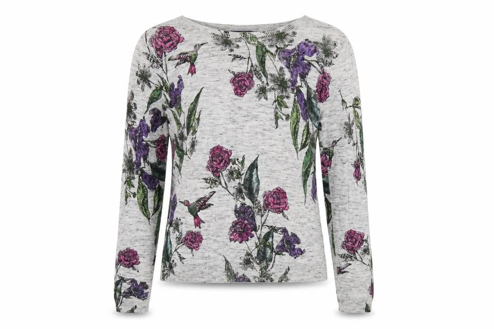 Oasis Women's Multicoloured Floral Pullover Jumper S