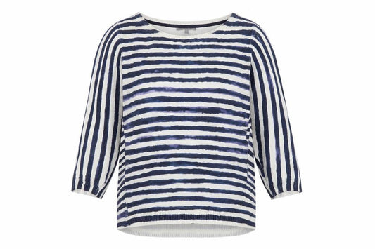 Per Una Women's Blue Striped Pullover Jumper Size 10