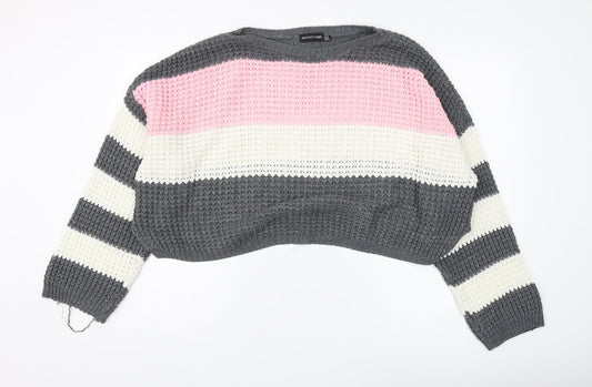 PrettyLittleThing Women's Striped Jumper, Size 10