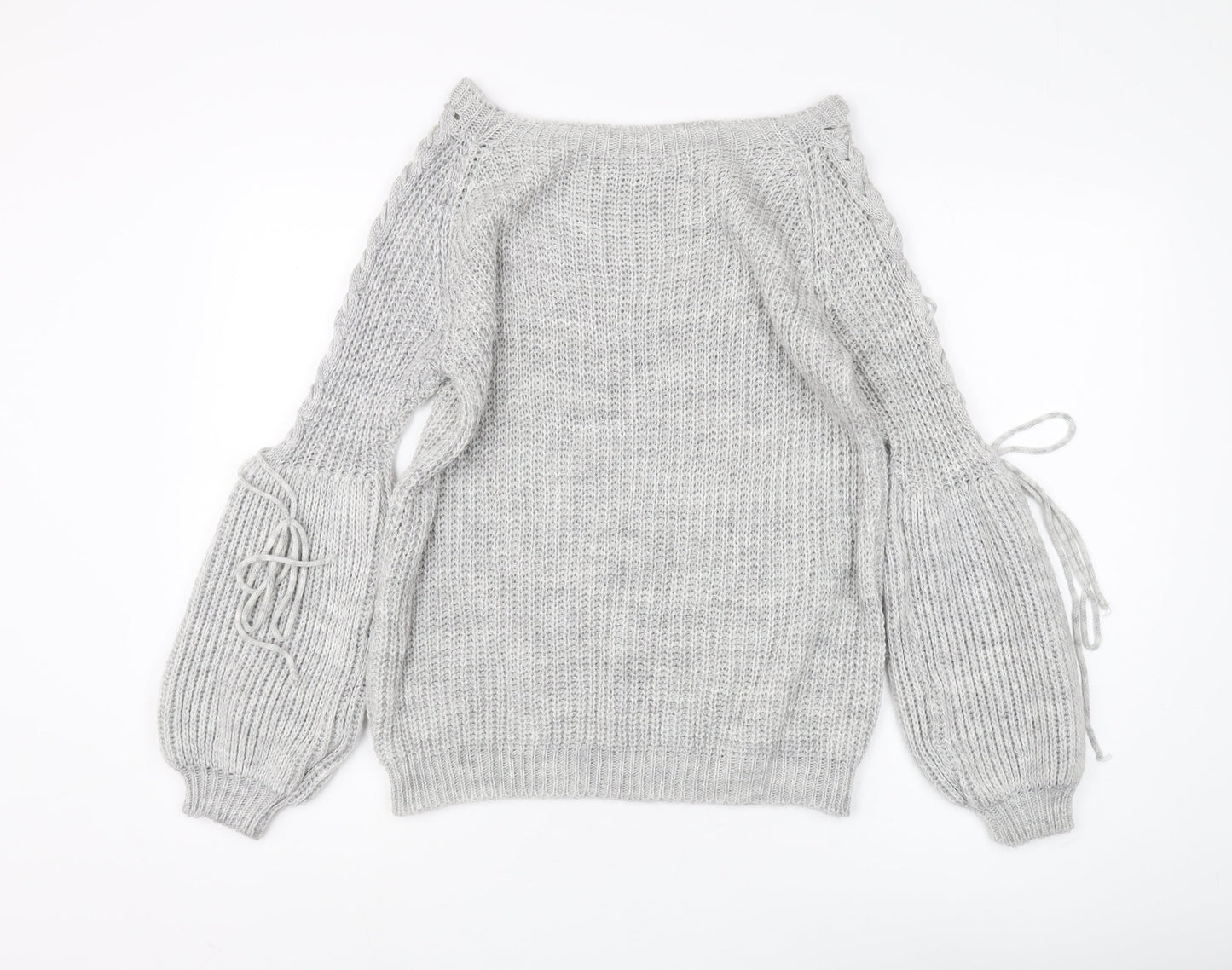 Cameo Rose Women's Grey Pullover Jumper M/L Boat Neck