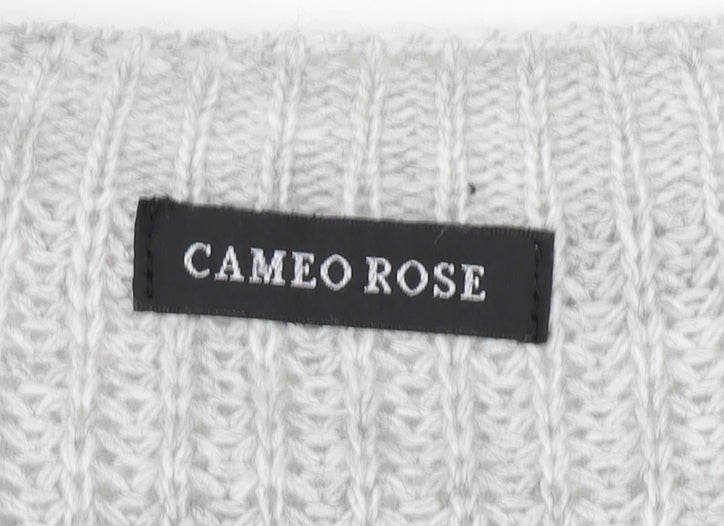 Cameo Rose Women's Grey Pullover Jumper M/L Boat Neck