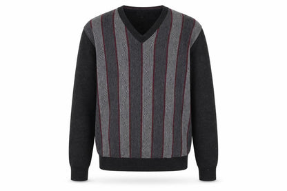 Wolsey Men's Black Striped Medium Pullover Jumper