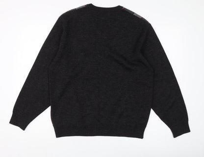 Wolsey Men's Black Striped Medium Pullover Jumper
