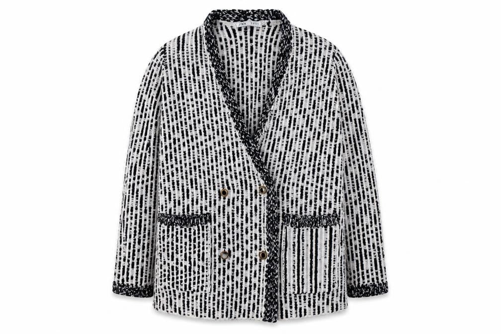 Zara Women's Multicoloured Check Cardigan S