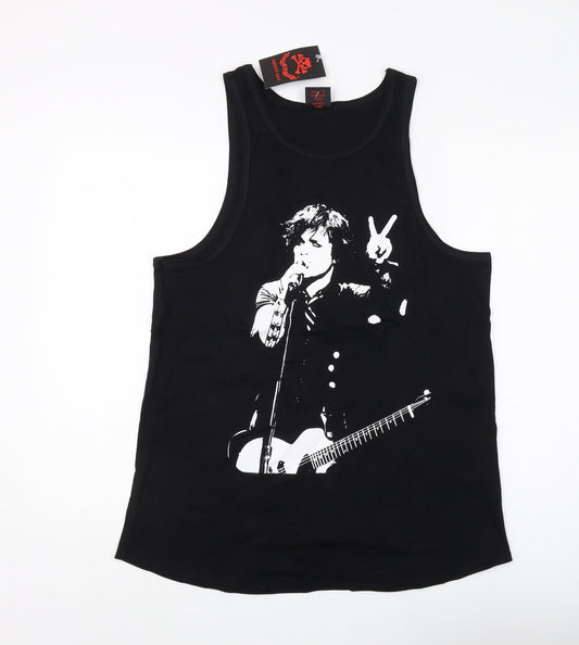 Death Kitty Unisex Black Music Tank Size 14