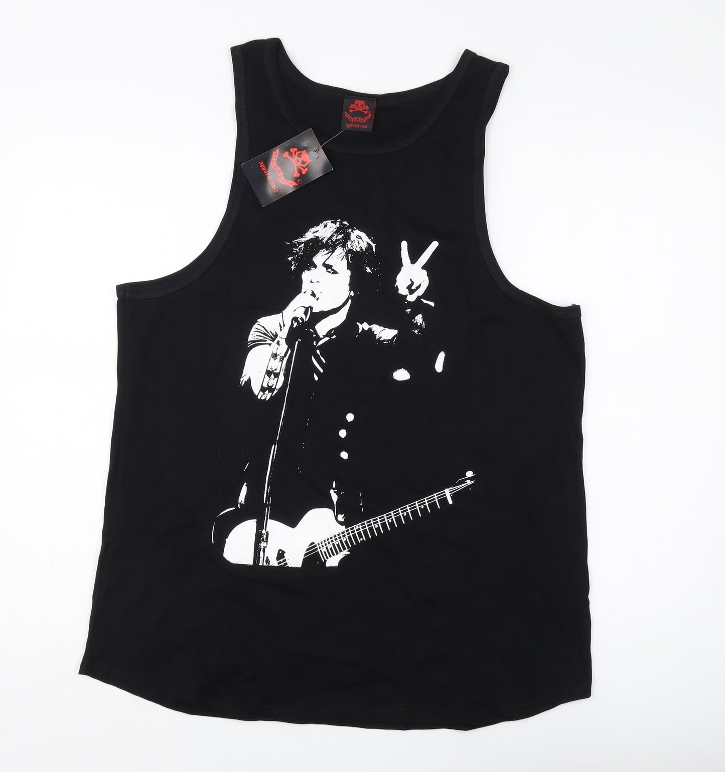 Death Kitty Women's Black Tank Top, Size 18, Music Graphic