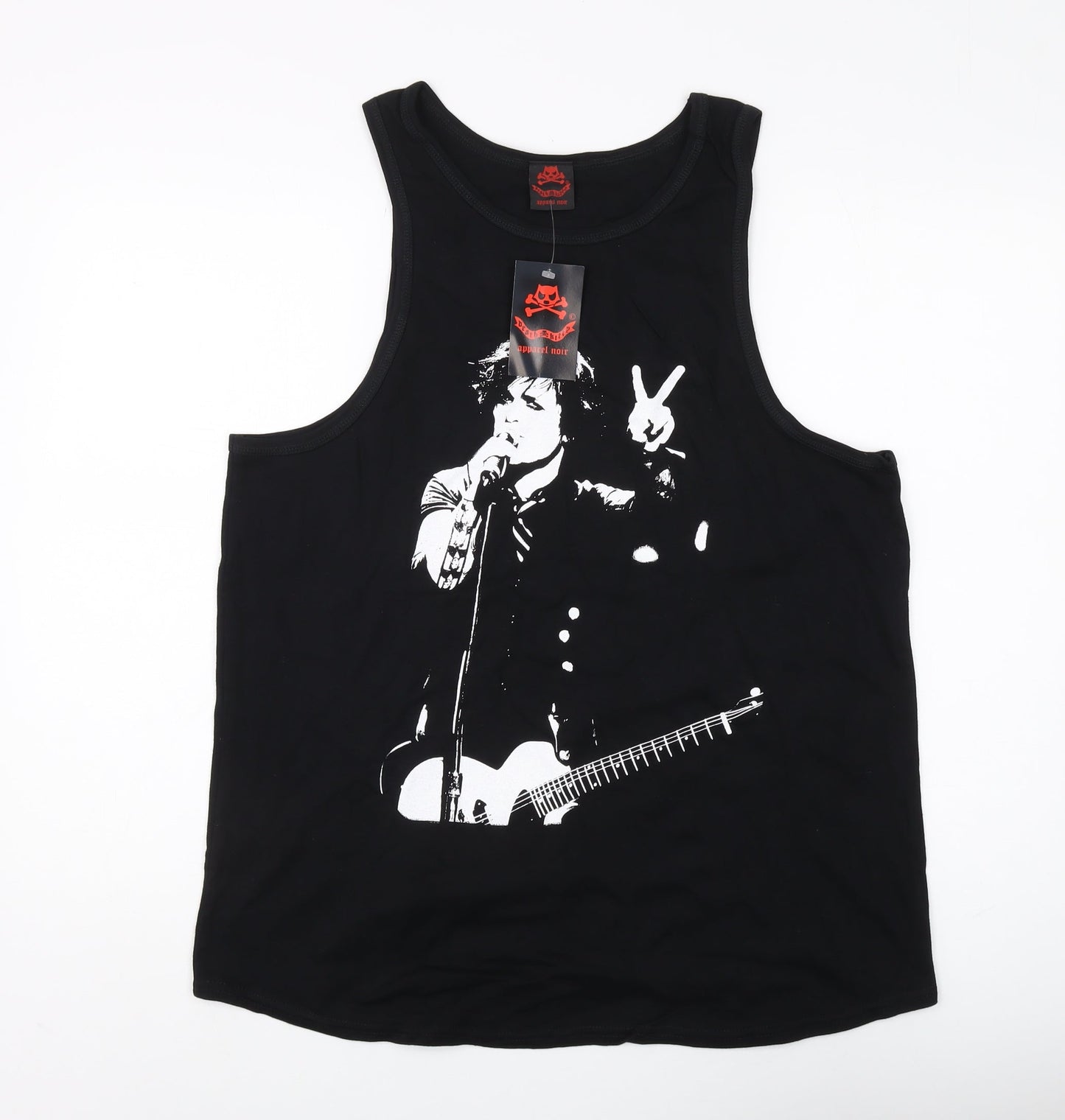 Death Kitty Women's Black Music Tank Top Size 18 Jersey
