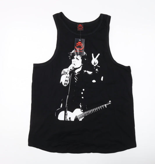 Death Kitty Women's Black Music Tank Top Size 18 Jersey