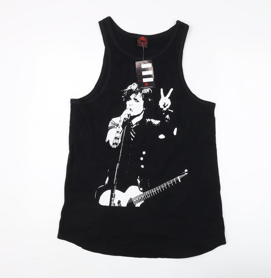 Death Kitty Women's Black Tank Top Size 12, Music Theme