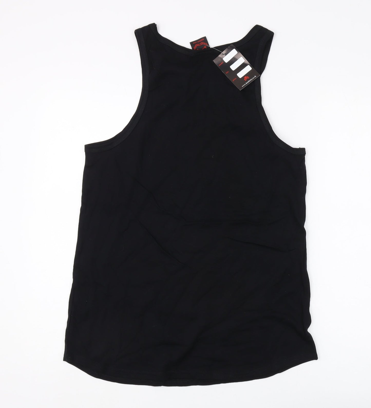 Death Kitty Women's Black Tank Top Size 12, Music Theme