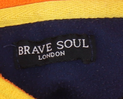 Brave Soul Men's Multicoloured Sweatshirt Size L