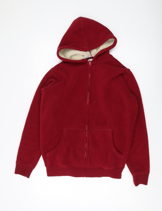 Cotton Traders Red Hooded Puffer Jacket S Men