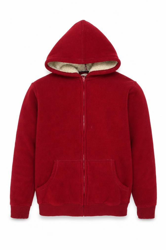 Cotton Traders Red Hooded Puffer Jacket S Men