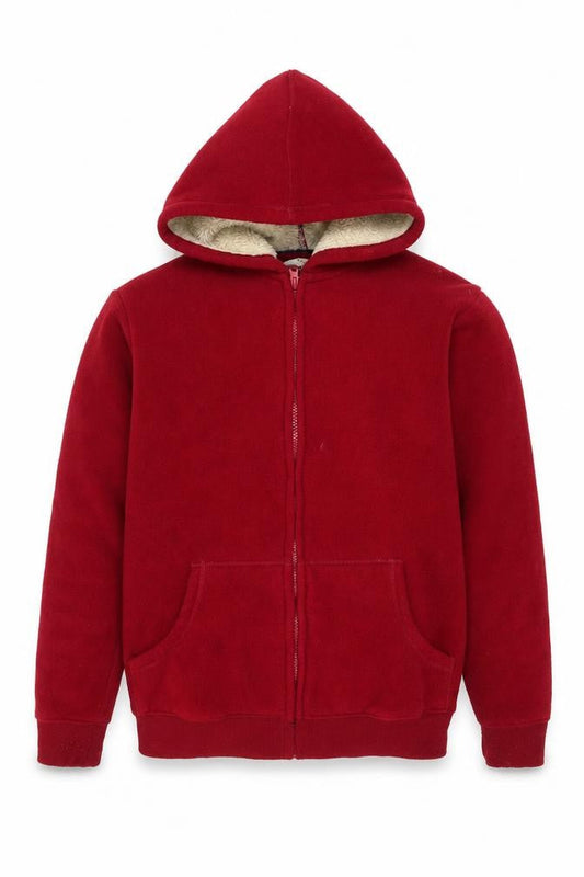 Cotton Traders Red Hooded Puffer Jacket S Men