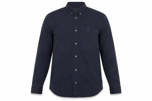 French Connection Men's Blue Shirt S Button-Up Cotton