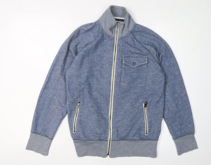 Additional front view of GapKids boys’ blue full zip sweatshirt - 12-13 years