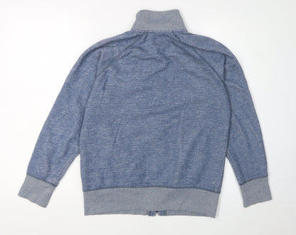 Back view of GapKids boys’ blue full zip sweatshirt - 12-13 years