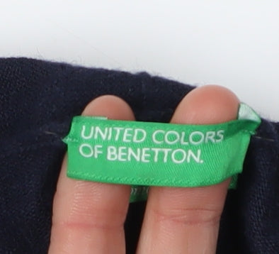 Benetton Women's Blue Cardigan, Size S, Casual