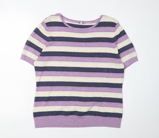 CC Women's Multicoloured Striped Pullover Jumper XL