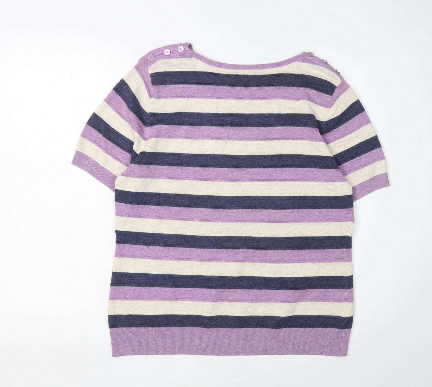 CC Women's Multicoloured Striped Pullover Jumper XL