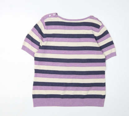 Country Casuals Women's Multicoloured Striped Pullover Jumper XL
