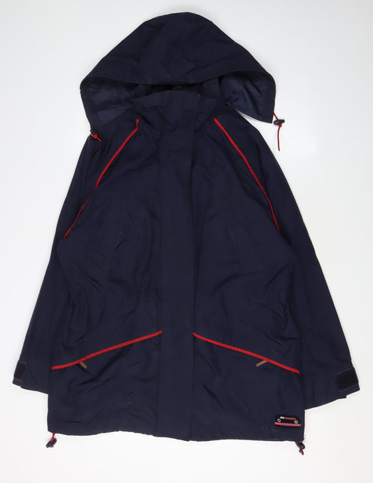 Joie de Vivre Women's Blue Hooded Nylon Jacket M